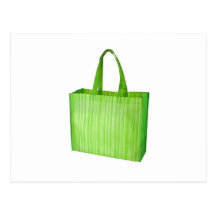 A bolsa de compra reusável verde vazia cartao postal