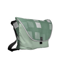 A bolsa mensageiro abstrata verde do rickshaw