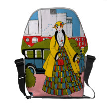 A bolsa mensageiro bonito do rickshaw da forma do 