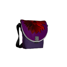 A bolsa mensageiro brilhante da flor do abstrato d
