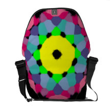 A bolsa mensageiro colorida do rickshaw da flor