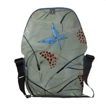 A bolsa mensageiro da borboleta e do rickshaw da a