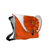 A bolsa mensageiro da margarida alaranjada