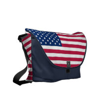 A bolsa mensageiro do rickshaw da bandeira dos EUA