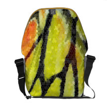 A bolsa mensageiro do rickshaw do mosaico da asa d