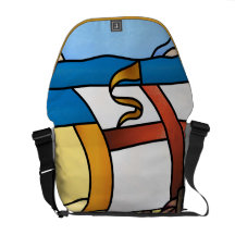 A bolsa mensageiro do rickshaw do pop art