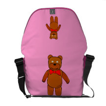 A bolsa mensageiro do rickshaw do rosa do urso de 