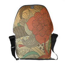 A bolsa mensageiro floral do rickshaw dos redemoin