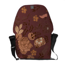 A bolsa mensageiro floral retro do saco da forma