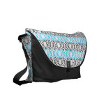 A bolsa mensageiro preta & azul do rolo