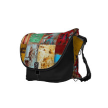 A bolsa mensageiro preta misturada do rickshaw do 