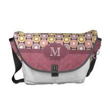 A bolsa mensageiro roxa retro do rickshaw do monog