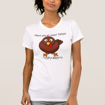 A camisa das mulheres de Turquia do tofu-rkey Tshirt
