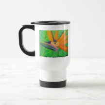 A caneca do viajante - pássaro da flor de paraíso