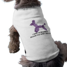 a caniche 2, eu quero ser um cão roxo Whe do balão Roupas Para Caes