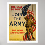 A chamada ao dever - junte-se ao exército posters