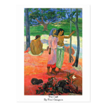 A chamada por Paul Gauguin Cartões Postais