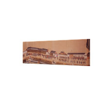 A chegada do Dutch em Japão, século XVIII Impressão De Canvas Envolvidas