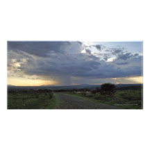 A chuva torrencial da chuva sobre Guanajuato Plain Cartões Com Foto
