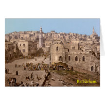 A cidade santa de Bethlehem Cartão