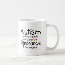A consciência do autismo não é a tragédia caneca