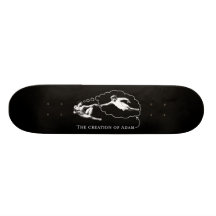 A criação de Adam (deus) - da Vinci Skate Personalizado