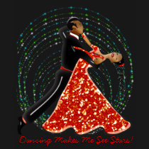 A dança faz-me considerar estrelas! (Espaguetes St t - shirts