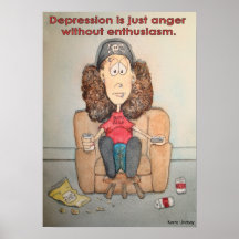 A depressão é apenas raiva sem entusiasmo posteres