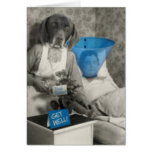 A enfermeira engraçada do cão do vintage obtem o c