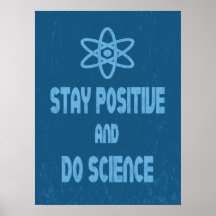 A estada positiva e faz o poster da ciência