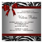A festa de aniversário da mulher vermelha da menin convites personalizados