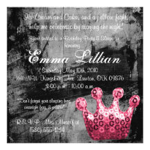 a festa de aniversário da princesa do punk rock do convite personalizados