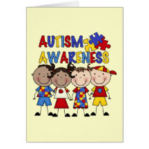 A figura da vara caçoa a consciência do autismo cartoes