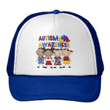 A figura da vara caçoa a consciência do autismo boné