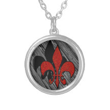 A flor de lis colar personalizado