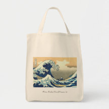 A grande onda fora de Kanagawa Bolsa Para Compras