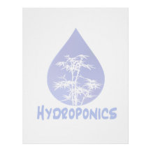 A hidroponia projeta, gota azul e a árvore branca papeis de carta personalizados