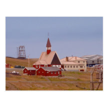 A igreja a mais northernmost do mundo cartao postal