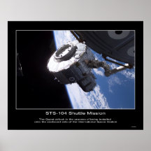 A instalação da represa em STS-104 Posteres