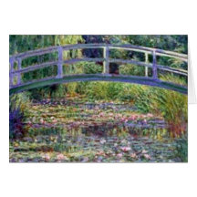 A lagoa do lírio de água por Claude Monet Cartoes