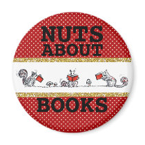 A leitura bonito do vintage Squirrels os loucos so ímãs
