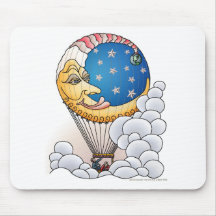 A lua de Sun Stars o tapete do rato dos aviões do  Mousepad