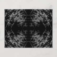 A maneira dentro. Fractal Art. Monocromático Modelo De Panfletos