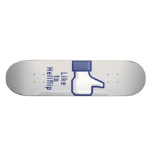 A mão de Facebook gosta ao skate engraçado do hell