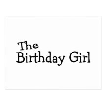 A menina do aniversário cartao postal