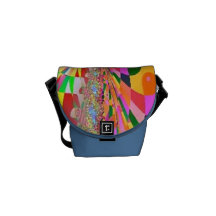 A mini bolsa mensageiro do rickshaw colorido da ar