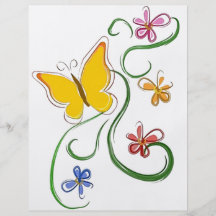 A mosca da borboleta livra panfleto personalizados
