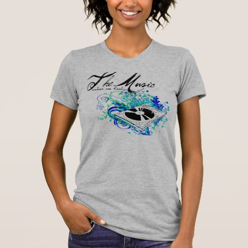 A música faz-me sentir: Jogador gravado floral Tshirt
