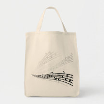 A música nota símbolos da notação musical do ~ bolsas