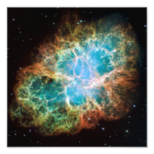 A nebulosa de caranguejo (telescópio de Hubble) Impressão Fotográfica